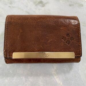 Patricia Nash Brown Leather Tri-fold Wallet